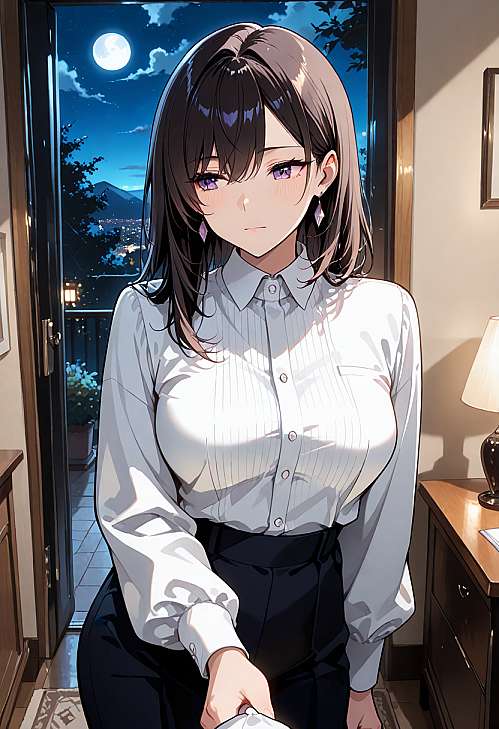 我以明月宴群山